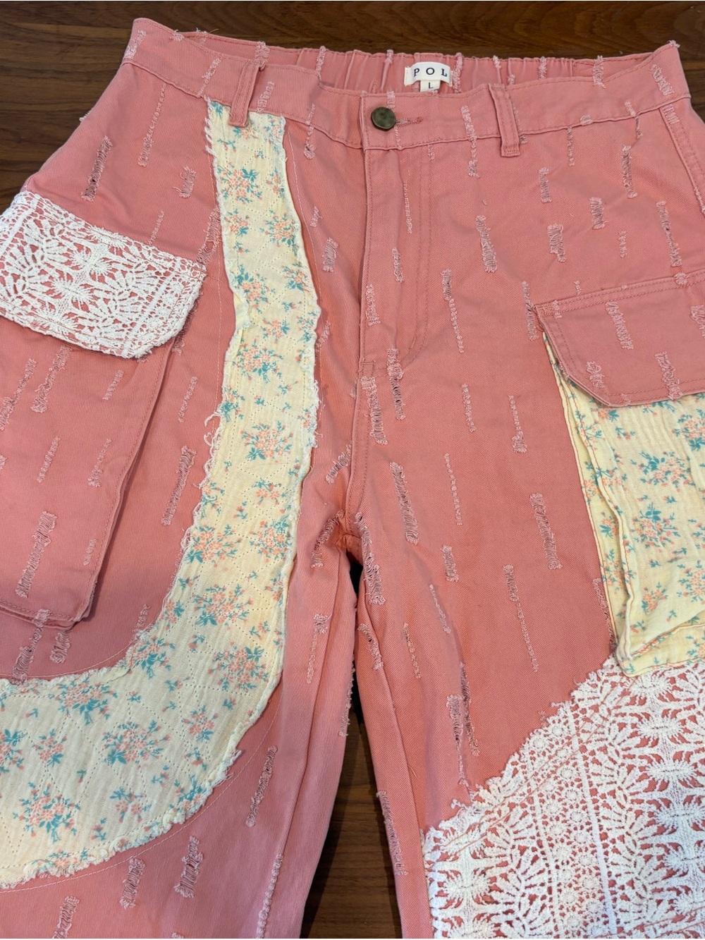 POL Distressed Pink party pants - Picture 2 of 9